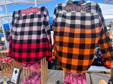 Load image into Gallery viewer, Chilhowie Warriors Dipped Button Up Flannels with Faux Sequin Lettering