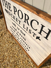 Load image into Gallery viewer, The Porch Bucket List Framed Sign