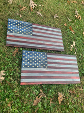 Load image into Gallery viewer, READY TO SHIP! 2ft Rustic Full Color Wood American Flag