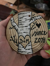 Load image into Gallery viewer, Hand Painted Birch Wood Slice Ornament