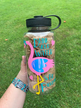 Load image into Gallery viewer, MADE TO ORDER! Drink Your Water and Be Fabulous Water Tracker Water Bottle
