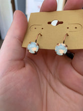 Load image into Gallery viewer, READY TO SHIP! Single Stone Rose Gold Swarovski Dangle Earrings