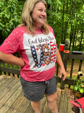 Load image into Gallery viewer, God Bless the USA Bleached Top