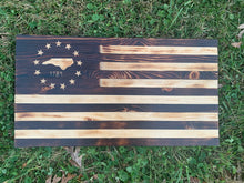 Load image into Gallery viewer, READY TO SHIP! 2ft Rustic NC State Charred Wood American Flag