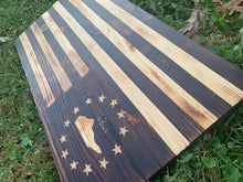 Load image into Gallery viewer, READY TO SHIP! 2ft Rustic NC State Charred Wood American Flag