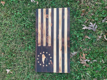 Load image into Gallery viewer, READY TO SHIP! 2ft Rustic NC State Charred Wood American Flag