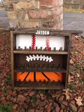Load image into Gallery viewer, Football Basketball Baseball Ring/Ball Holder Shelf