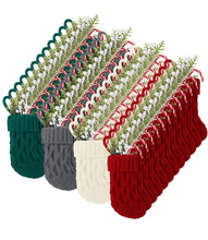 Load image into Gallery viewer, Mini Custom Engraved Leather Patch Knit Stockings