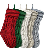 Load image into Gallery viewer, Custom Engraved Leather Patch Knit Stockings