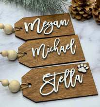 Load image into Gallery viewer, Personalized Wood Stocking Tags