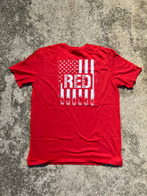 Load image into Gallery viewer, R.E.D.: Remember Everyone Deployed Flag Top