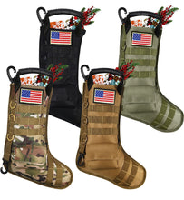 Load image into Gallery viewer, Tactical Stockings with Custom Leather Engraved Stocking Tag