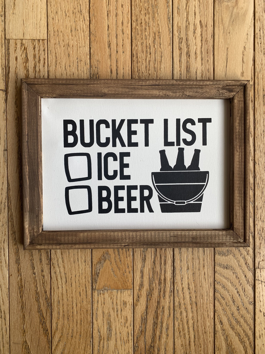 READY TO SHIP! Reverse Canvas Sign: Bucket List