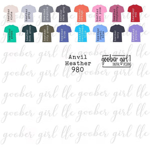 Short Sleeve Color Chart Upgrade