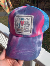 Load image into Gallery viewer, READY TO SHIP! High Pony Patch Hat: Distressed Tie Dye Nurse
