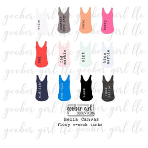 Tank Top Color Chart Upgrade