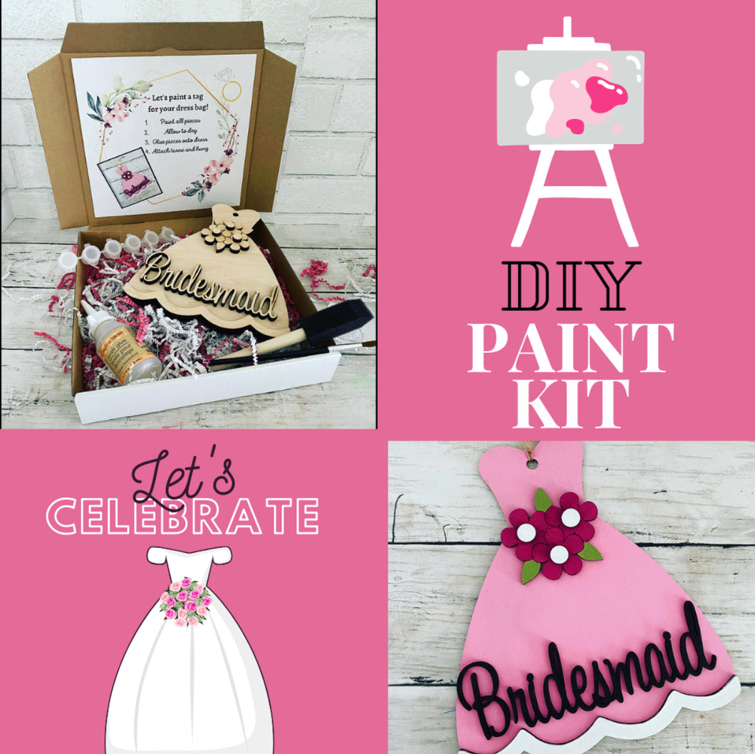 Bridesmaid Bag Tag DIY Paint Kit