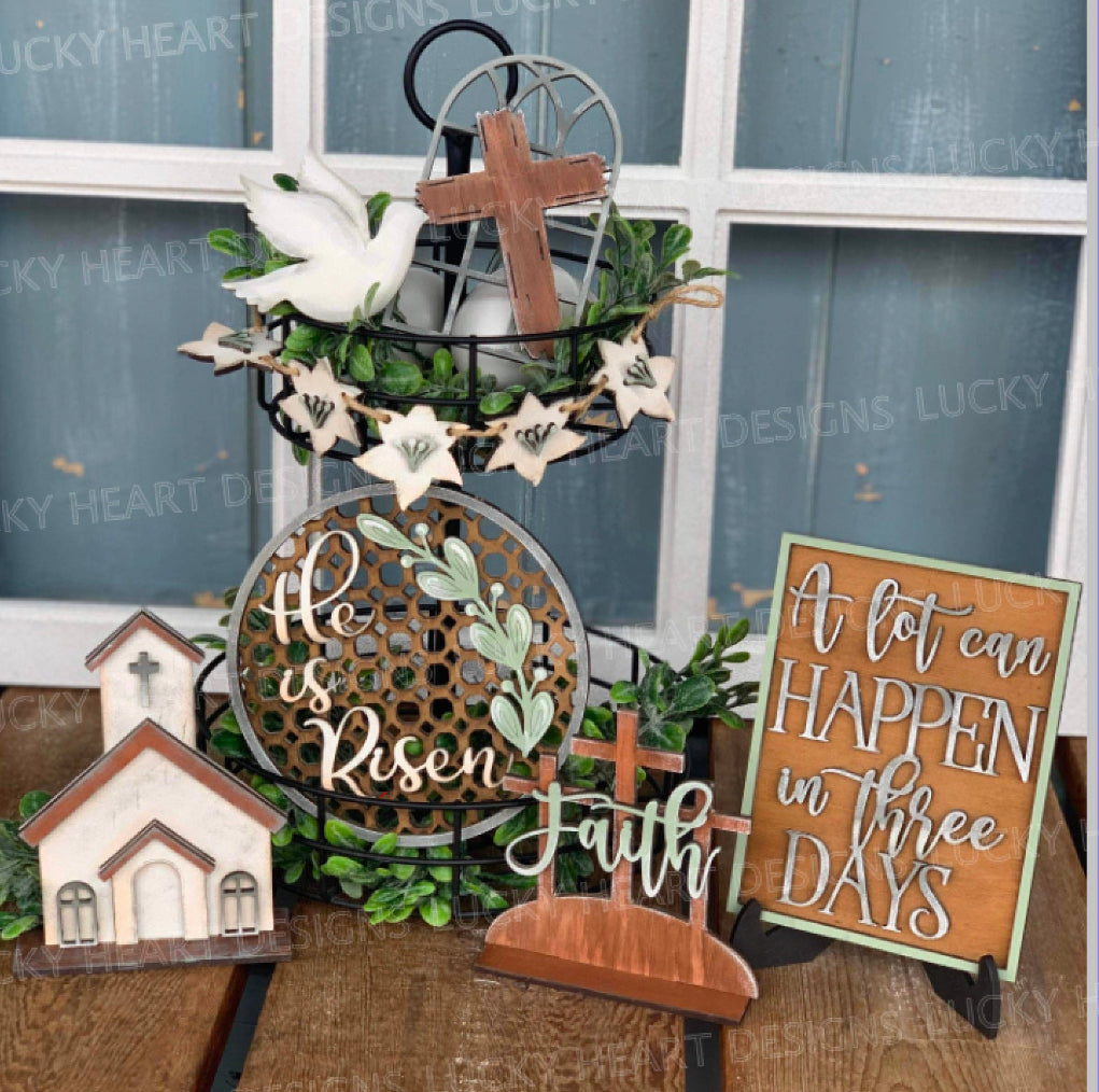 A Lot Can Happen In 3 Days Tiered Tray Decor Set
