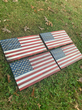 Load image into Gallery viewer, READY TO SHIP! Mini Rustic Full Color Wood American Flag
