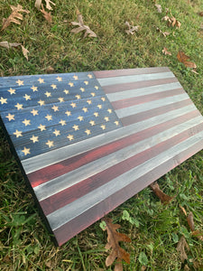 READY TO SHIP! 2ft Rustic Full Color Wood American Flag