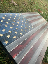 Load image into Gallery viewer, READY TO SHIP! 2ft Rustic Full Color Wood American Flag
