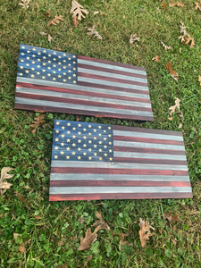 READY TO SHIP! 2ft Rustic Full Color Wood American Flag
