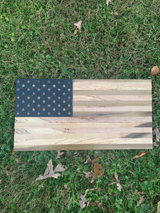 READY TO SHIP! 2ft Rustic Maple & Poplar Wood American Flag