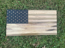 Load image into Gallery viewer, READY TO SHIP! 2ft Rustic Maple &amp; Poplar Wood American Flag
