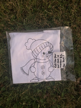 Load image into Gallery viewer, READY TO SHIP! Kid&#39;s Coloring Shirt- Snowman
