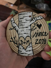 Load image into Gallery viewer, Hand Painted Birch Wood Slice Ornament
