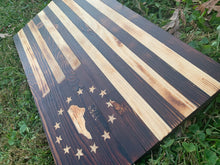 Load image into Gallery viewer, READY TO SHIP! 2ft Rustic NC State Charred Wood American Flag
