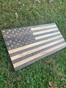 READY TO SHIP! 2ft Rustic Maple Wood American Flag