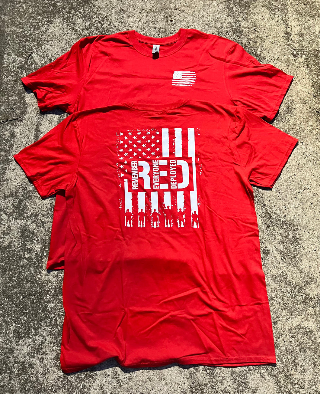 R.E.D.: Remember Everyone Deployed Flag Top