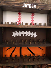 Load image into Gallery viewer, Football Basketball Baseball Ring/Ball Holder Shelf
