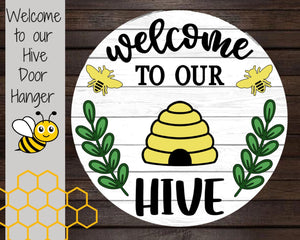 Welcome To Our Hive Door Hanger DIY Paint Kit