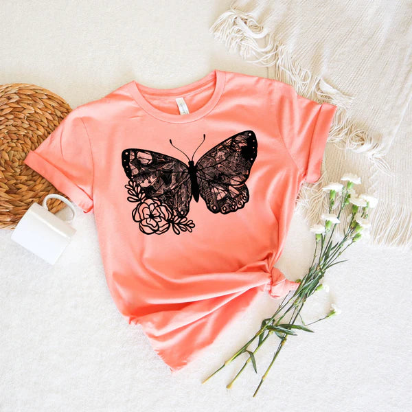 Floral Butterfly Top