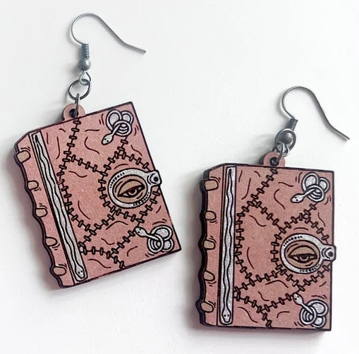 Hocus Pocus Book Dangle Earrings