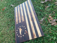 Load image into Gallery viewer, READY TO SHIP! 2ft Rustic NC State Charred Wood American Flag
