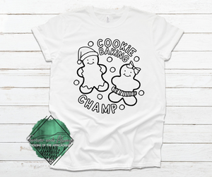 Kid's Coloring Shirt- Cookie Baking Champ