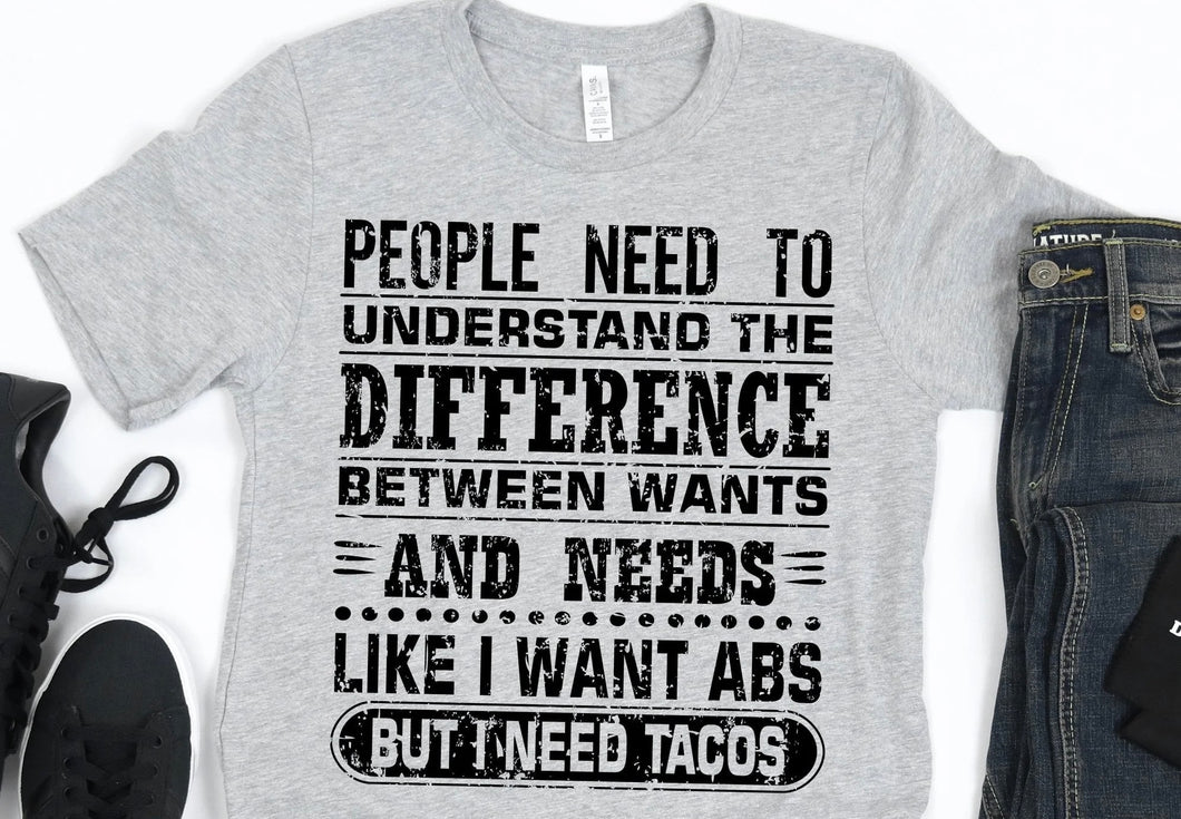 I Want Abs I Need Tacos Top