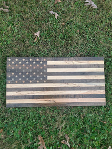 READY TO SHIP! 2ft Rustic Maple Wood American Flag